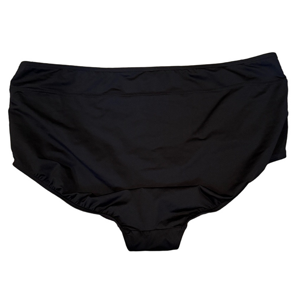 Lands’ End Plus Size Paisley Midkini Swim Top 20W + Black Swim Bottoms - Picture 5 of 5